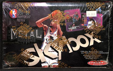 1997 metal universe hobby box|97 skybox metal universe basketball.